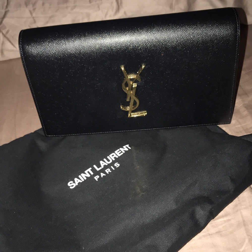 authentic ysl clutch brand new with tags
